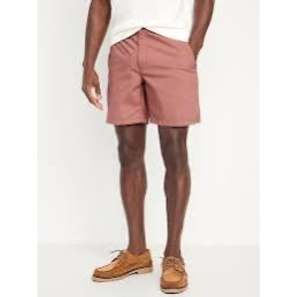 Old Navy Mens Slim Built-In Flex Tech Shorts Dusty Red XL 7 Inch Inseam NWT